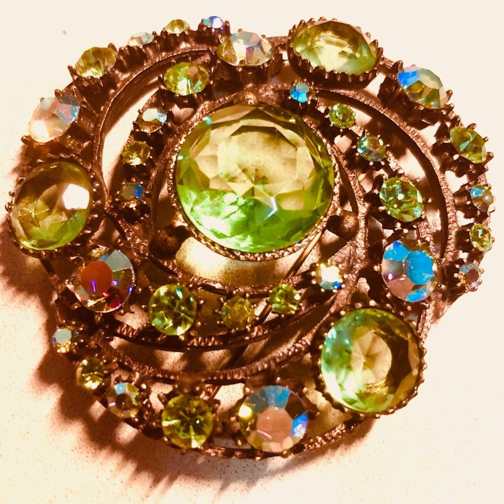 Sweet Romance Large Rhinestone Brooch $39